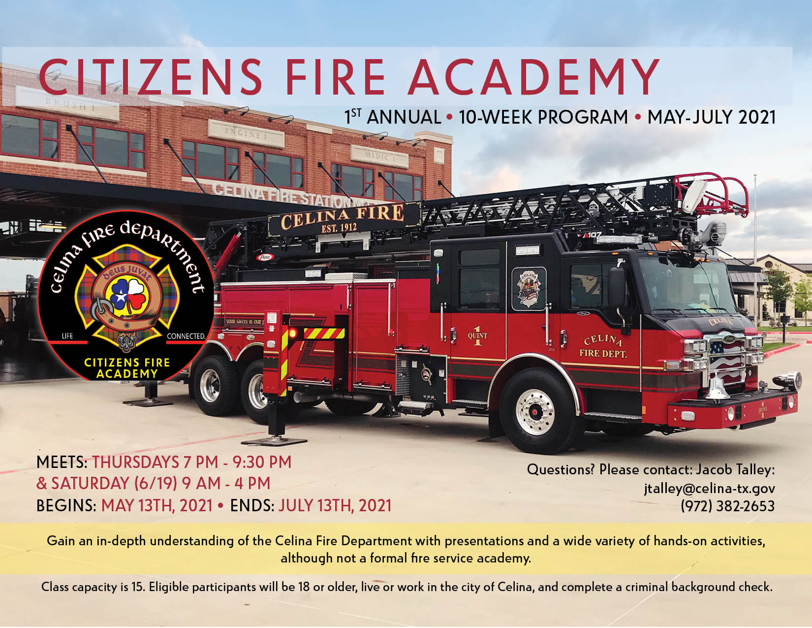Flyer for Citizens Fire Academy